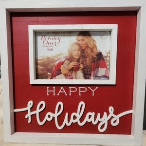 Happy Holiday Picture Frame that can be Hung up or Displayed on a surface